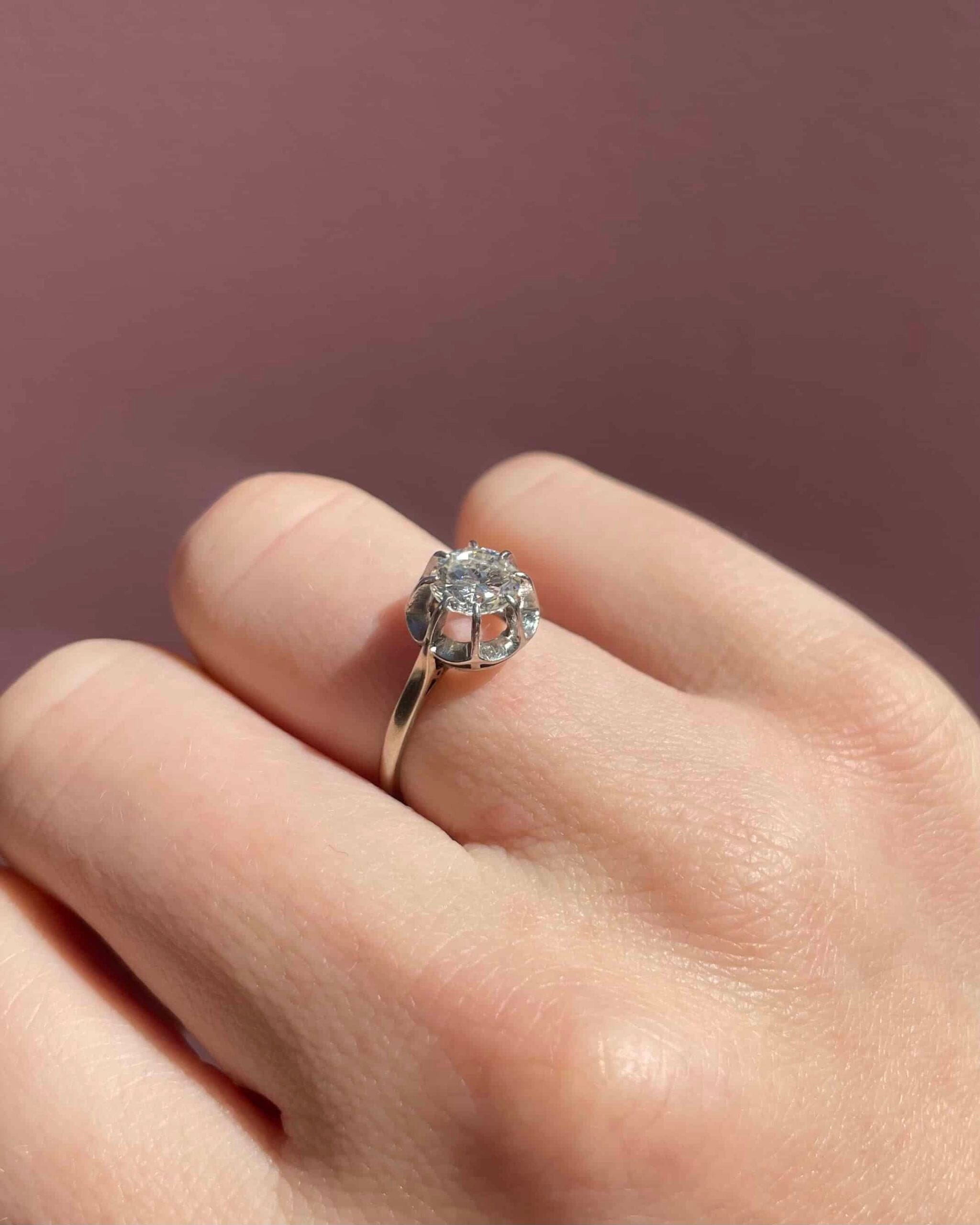 Anillo solitario de diamantes "Chéryl" de 0,80 quilates