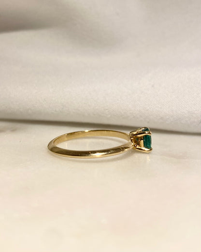 Solitaire Emeraude 0.37 carat &quot;Clémentine&quot;