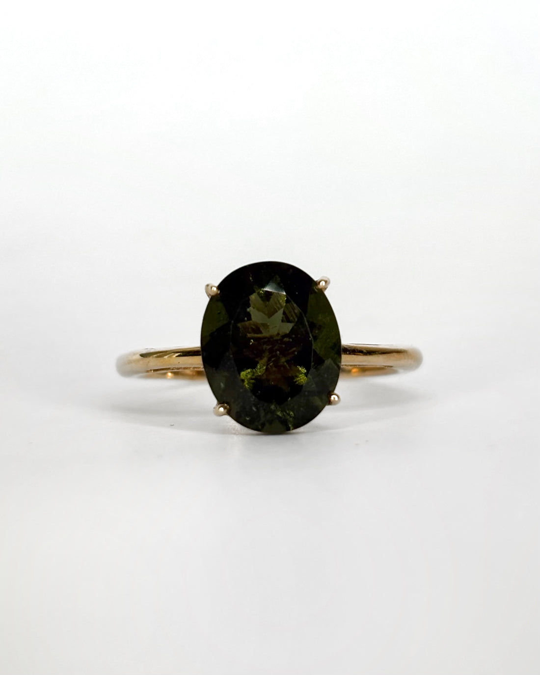 Bague Solitaire Moldavite 2.50 cts "Eugénie"