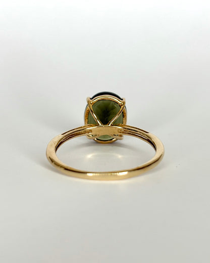 Bague Solitaire Moldavite 2.50 cts &quot;Eugénie&quot;