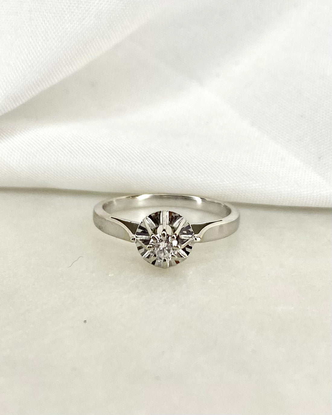 Bague Solitaire Diamant 0.08 carat &quot;Arianna&quot;