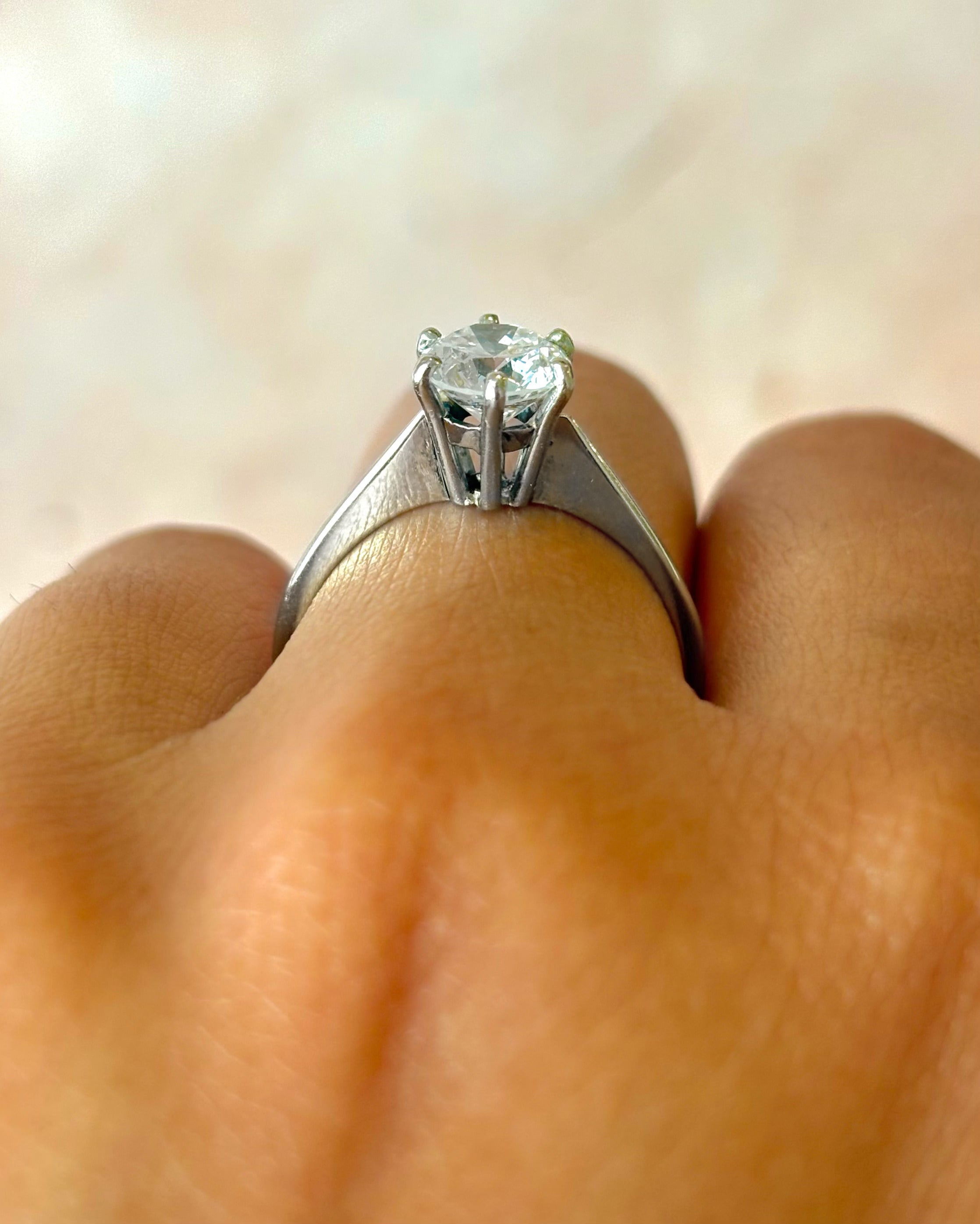 Anillo solitario de diamante 1.20 quilates "Jena"