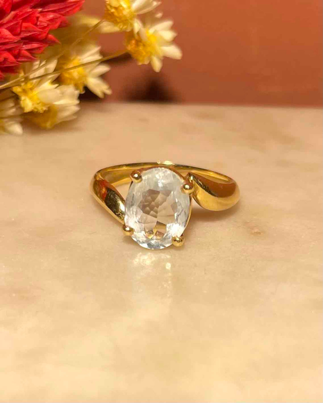 Bague tourbillon Aigue-marine 2 carats &quot;Aya&quot;