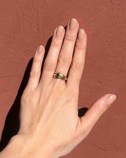 Bague Jonc vintage Saphir &quot;Sophia&quot;