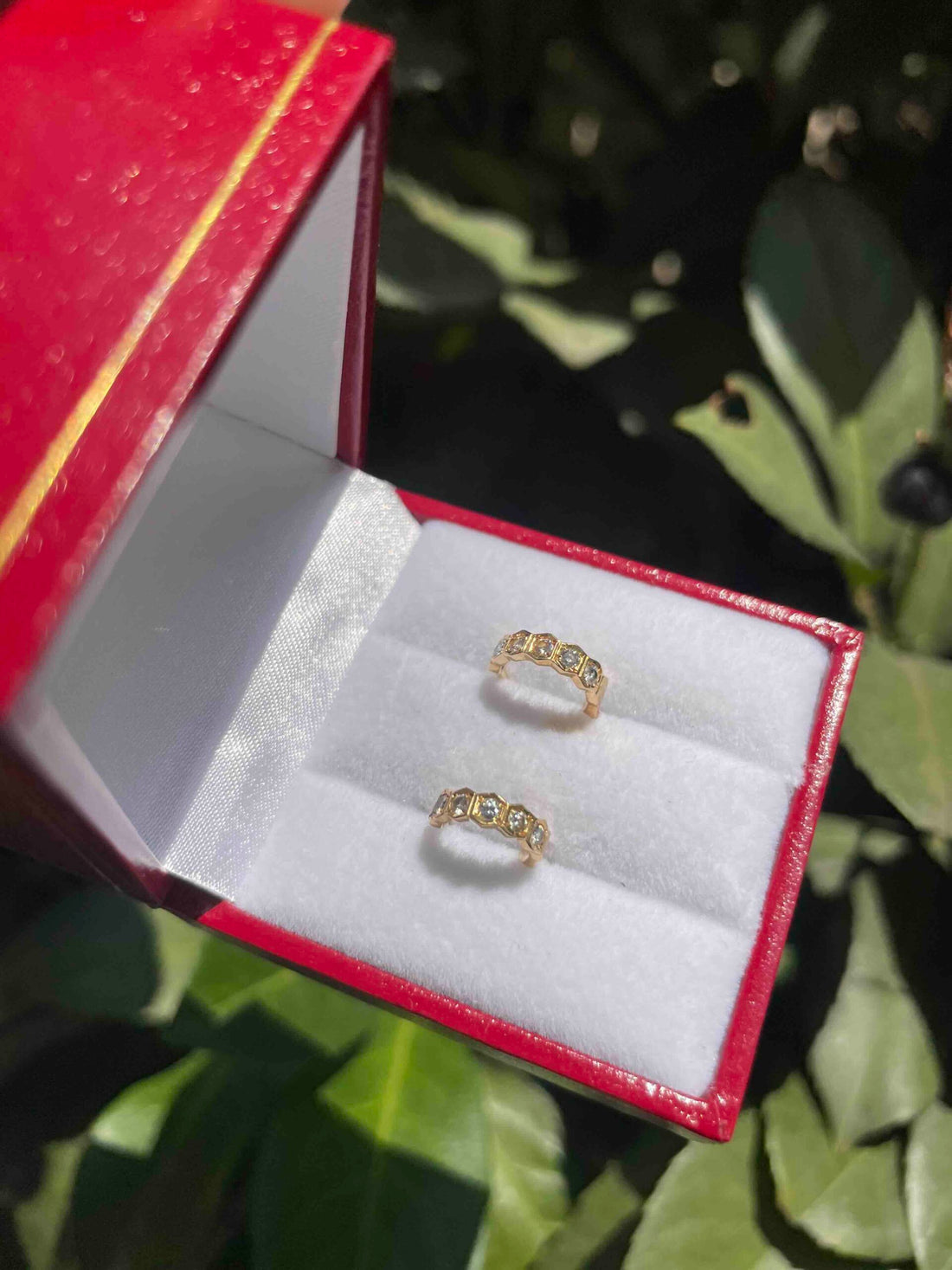Pendientes de medio aro con diamantes &quot;Jamila&quot;