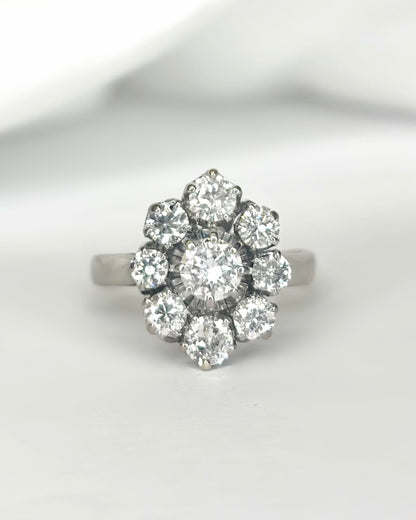 Bague Marguerite Diamants 1.20 carat "Pascale"