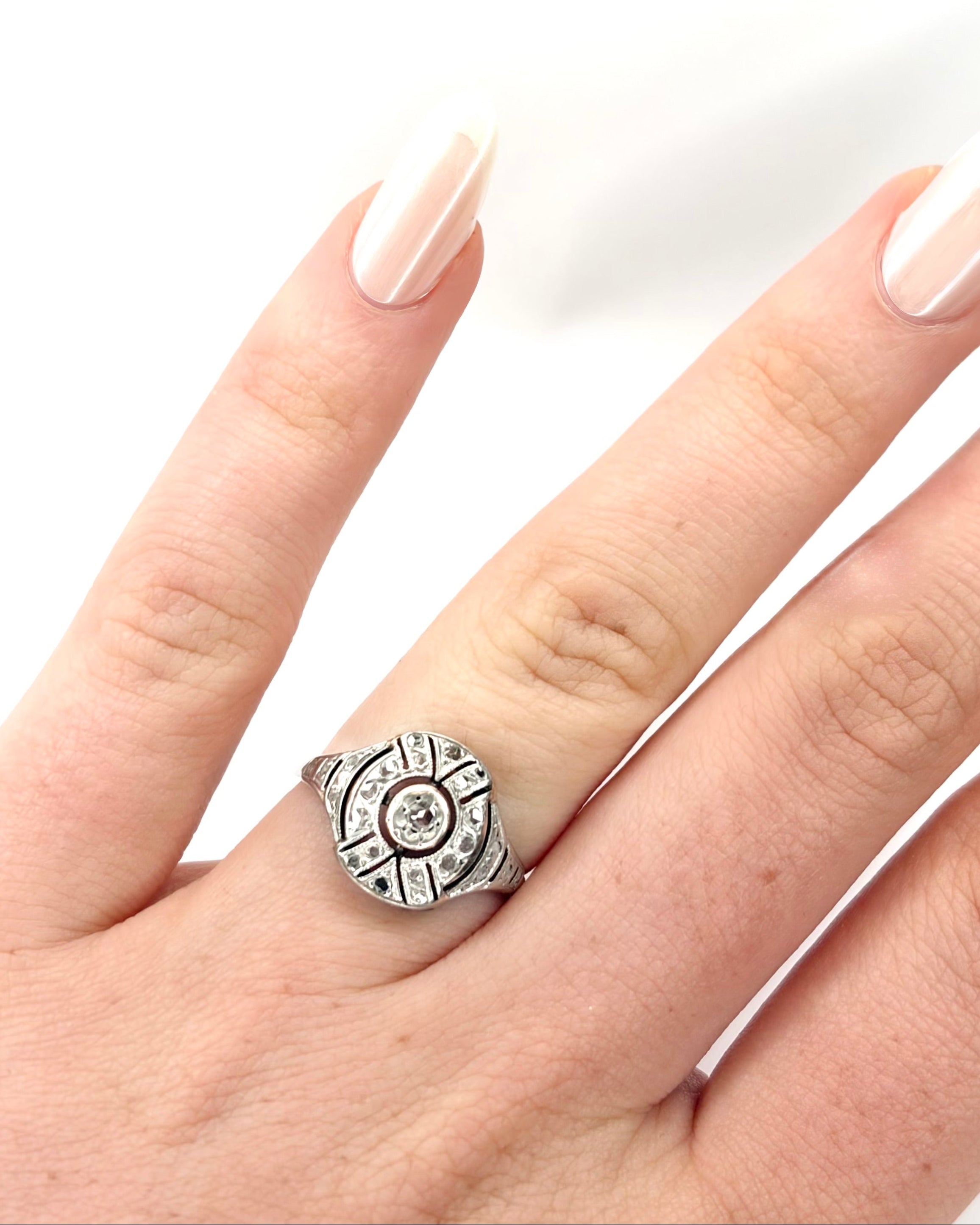 Bague Art Deco Diamants "Estelle" - Elliade Paris