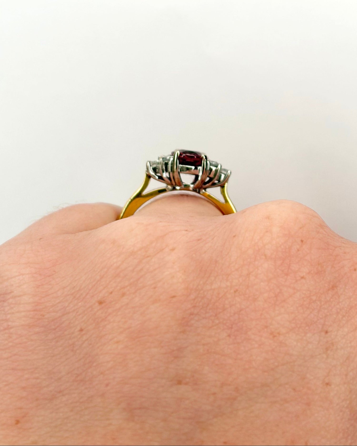 Bague Trilogie Tourmaline Rose 1.20 carat &amp; 6 Diamants "Carina"