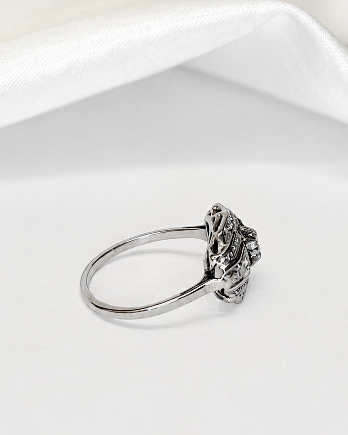 Bague Style Art-Déco Diamants 0.20 carat "Michaela"
