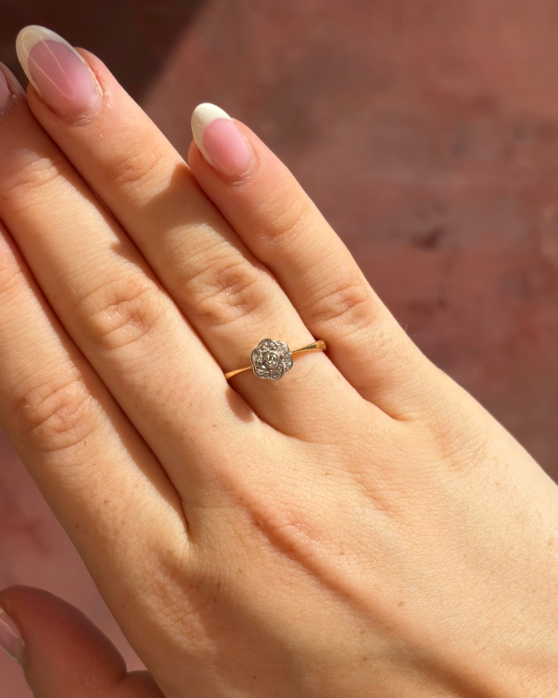 Anillo de diamantes Marguerite «Delphine»