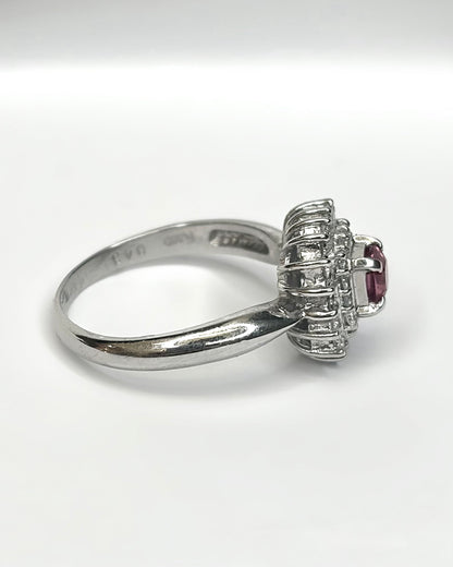 Marguerite Ring Mozambican Ruby 0.43 carat &amp; Diamonds 0.43 carat "Monica"