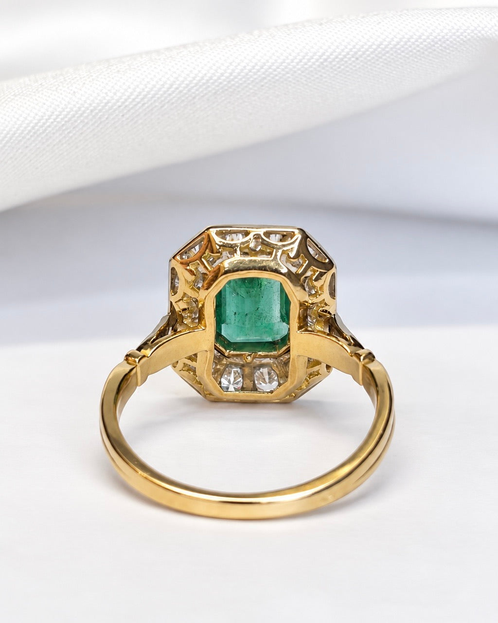 Art Deco Emerald Ring 1.35 carats &amp; Diamonds 0.73 carat 4.01g "Maryam"