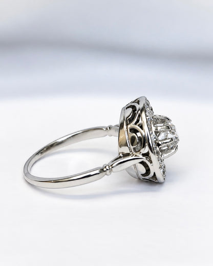 Art Deco Diamond Ring 0.98 carat 4.24g "Jaelle"