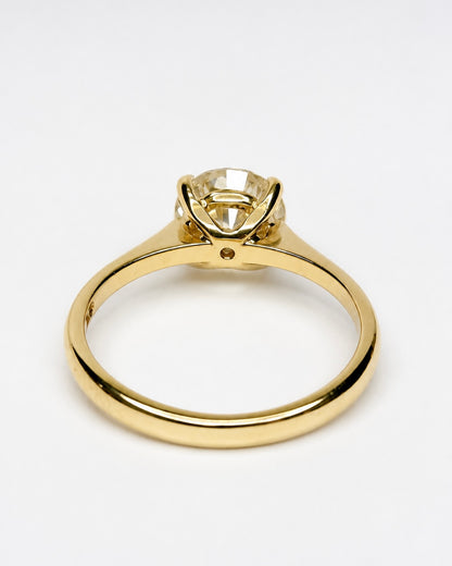 Bague Solitaire Diamant Fancy Yellow 1.24 carat "Anastasia" - Elliade Paris
