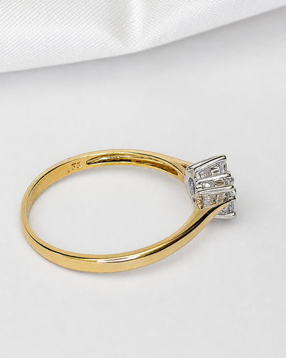 Bague Marguerite Diamants 0.35 carat "Line"