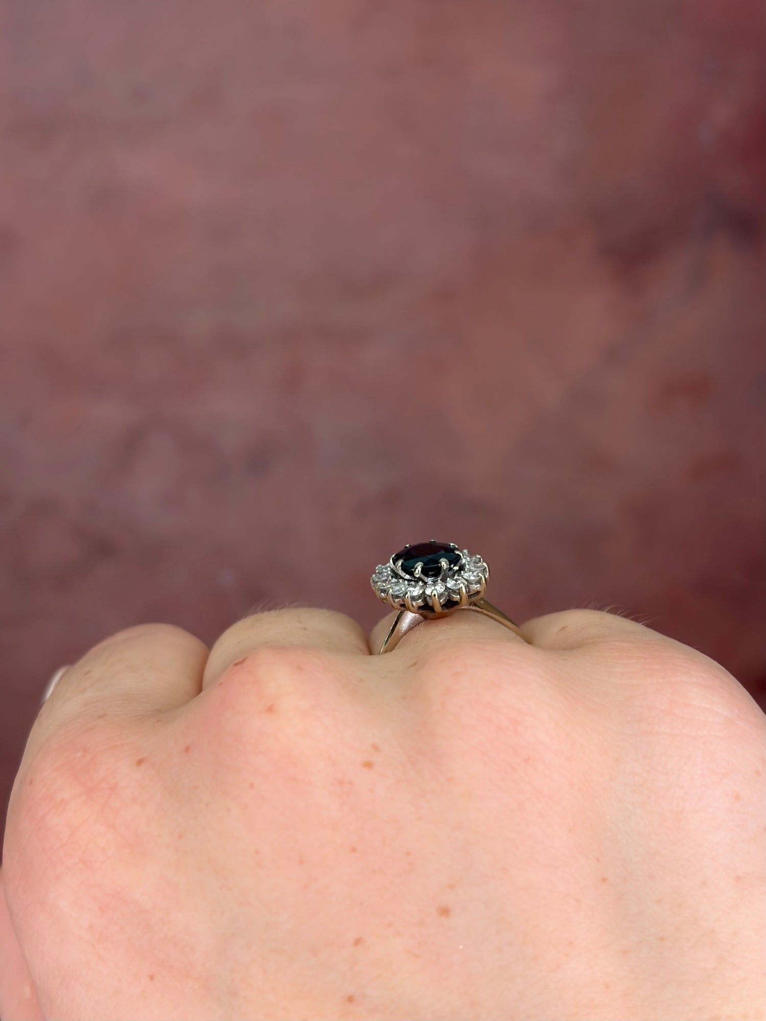 Bague Marguerite Saphir 2.02 carats &amp; Diamants 0.42 carat "Valérianne"