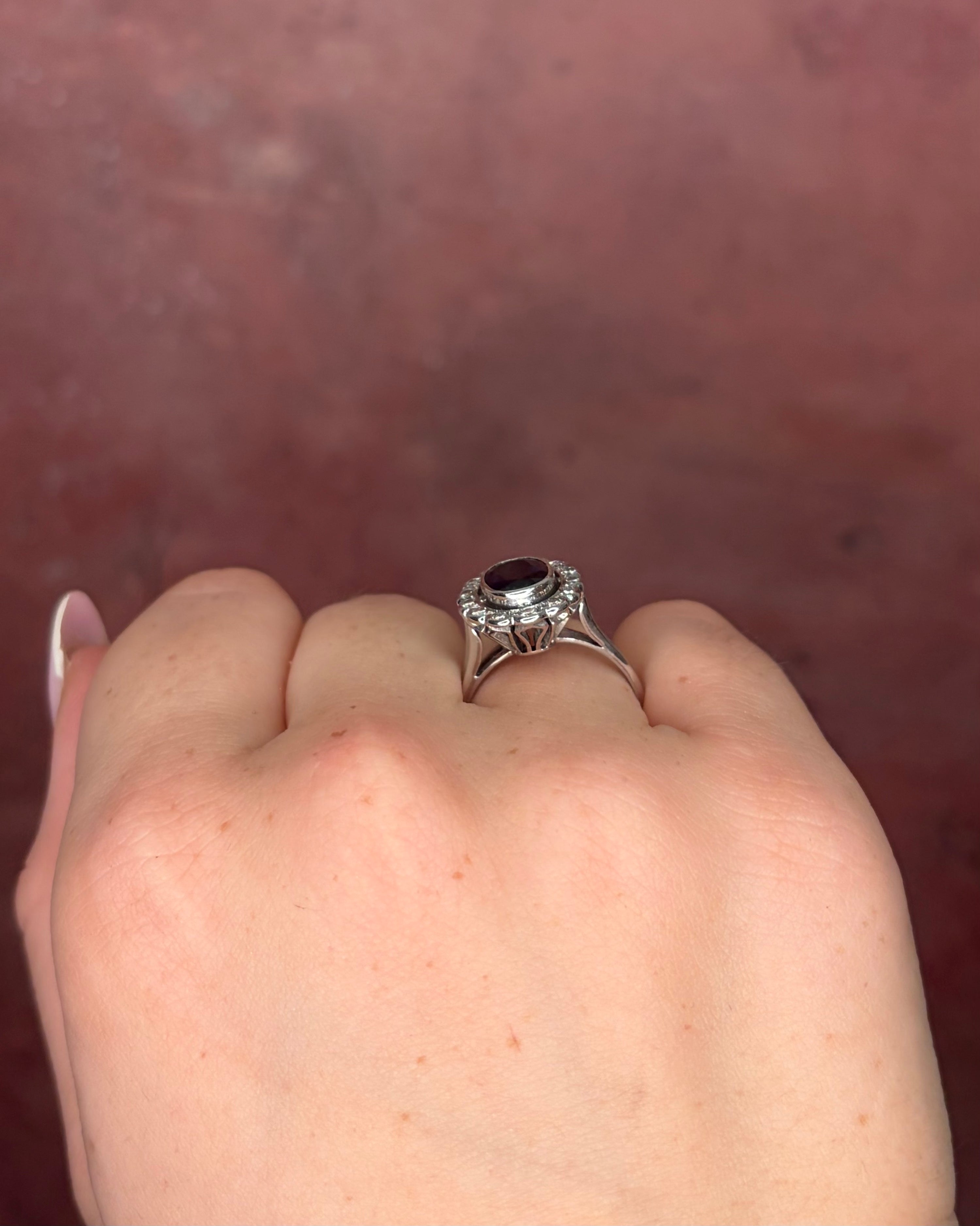 Bague Marguerite Saphir 2.45 carats &amp; Diamants 5.26g "Michaela"
