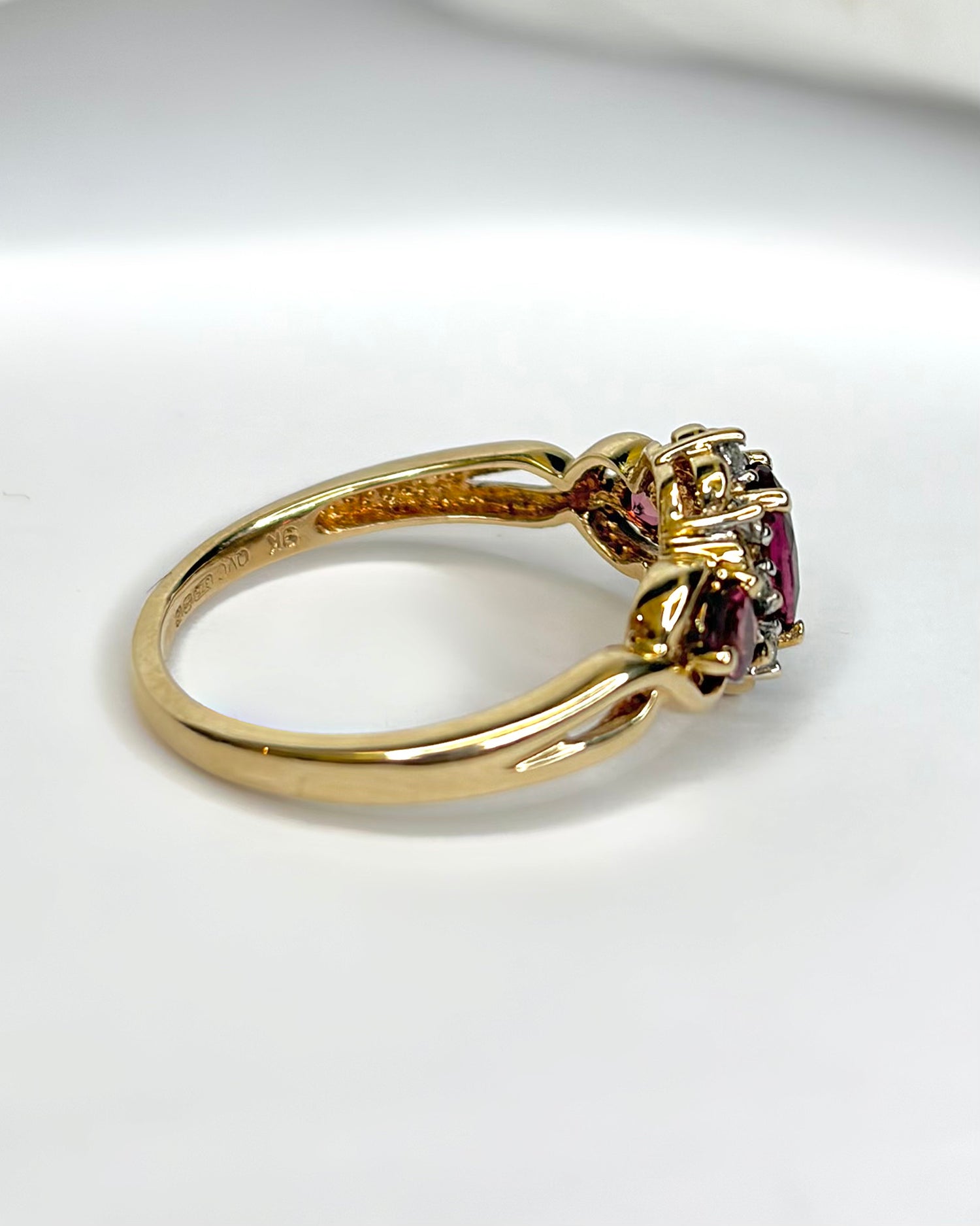 Bague Trilogie Tourmalines 0.71 carat &amp; Diamants "Maéva"