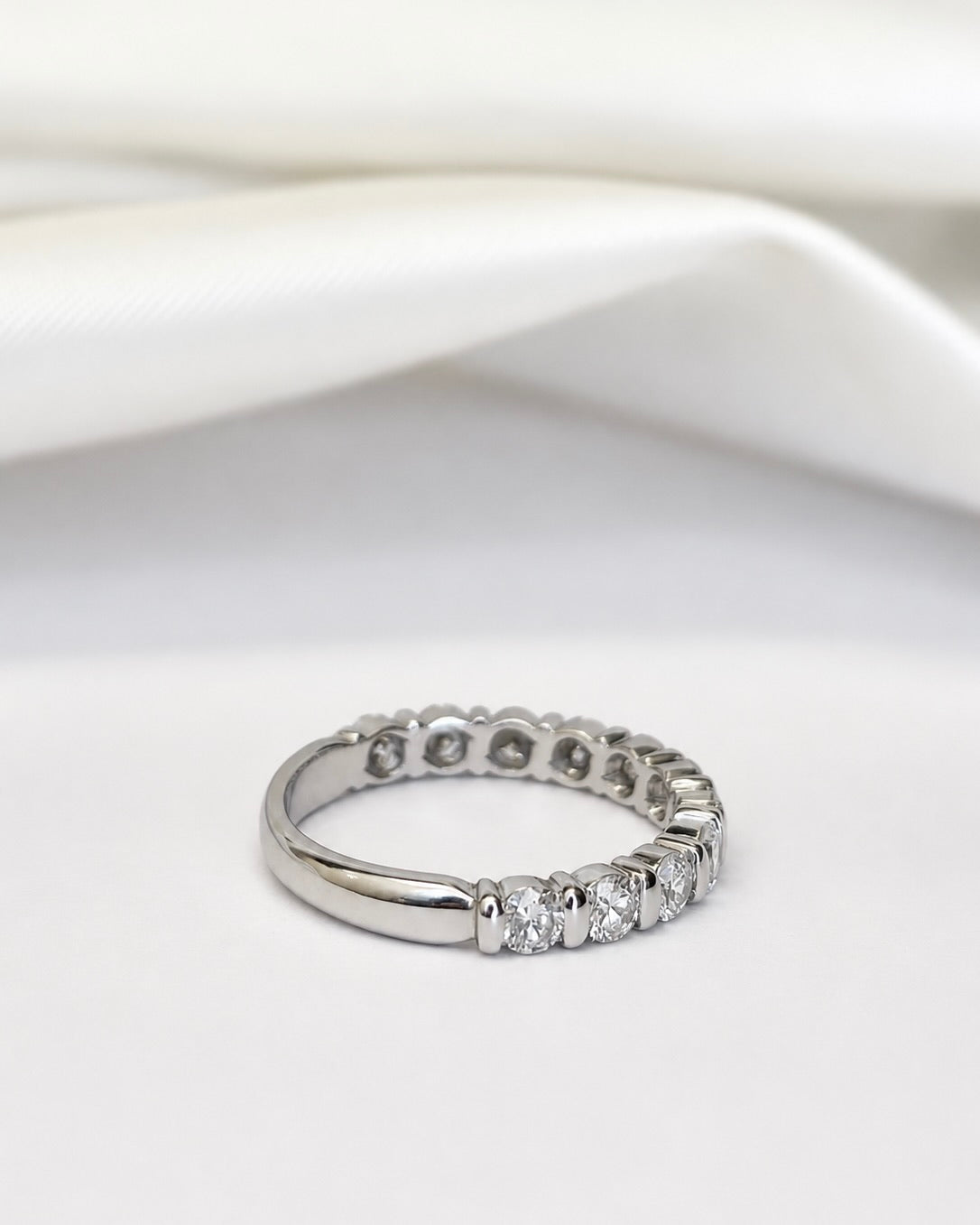 Diamond Half Alliance Ring 0.88 carat 2.8 mm “Paola”