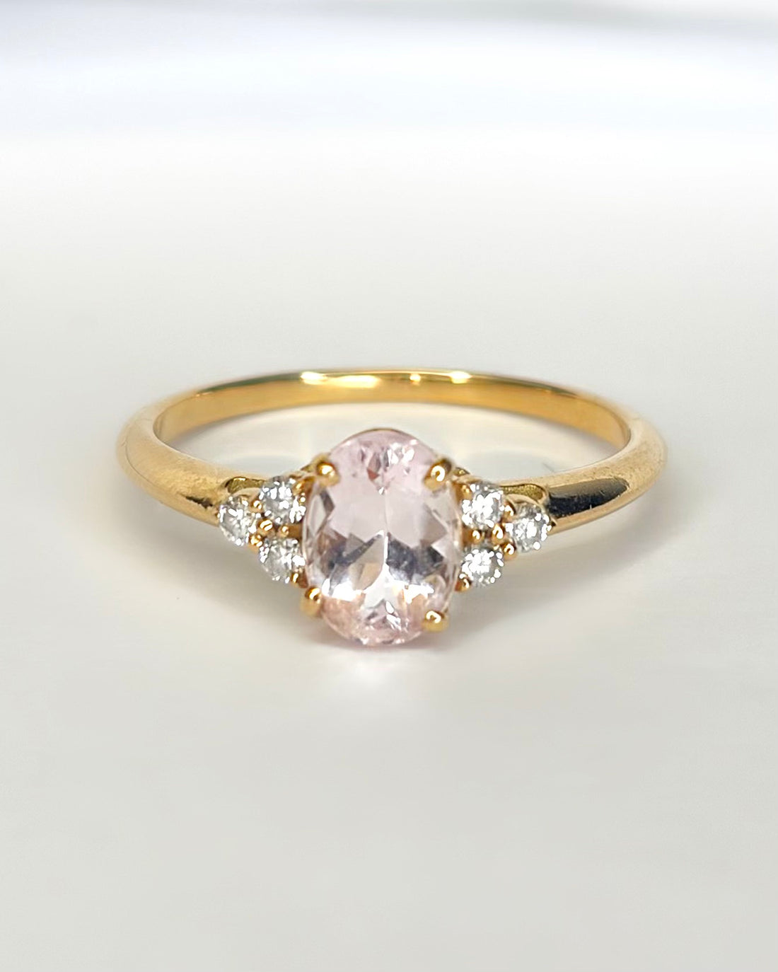 Bague Trilogie Quartz 0.80 carat &amp; Diamants "Adèle"