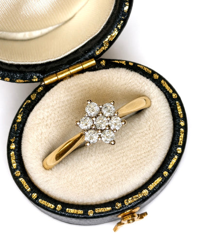 Bague Marguerite Diamants 0.35 carat "Line"