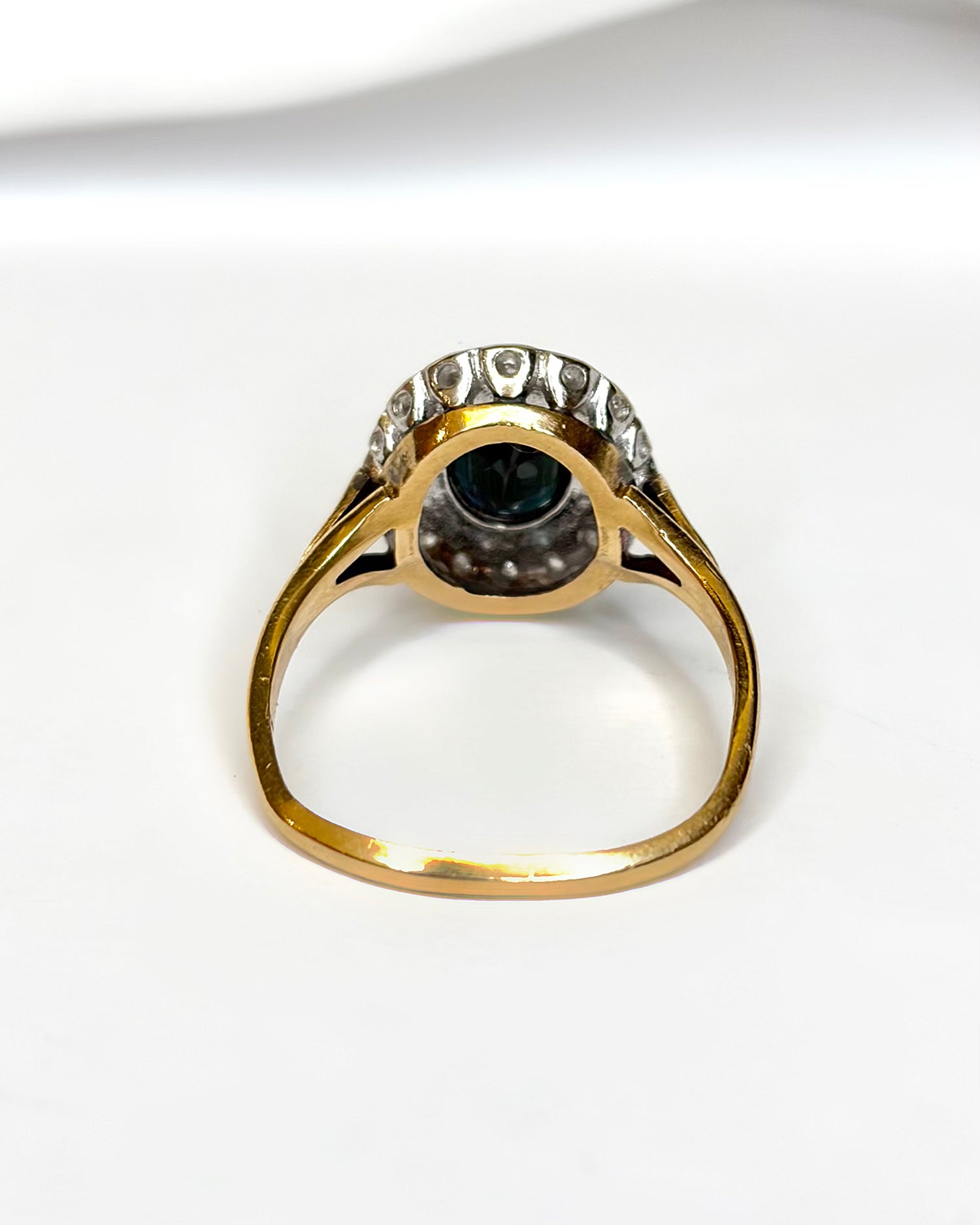 Marguerite Sapphire Ring 1.40 carat &amp; Diamonds 4.53g "Stéphanie"