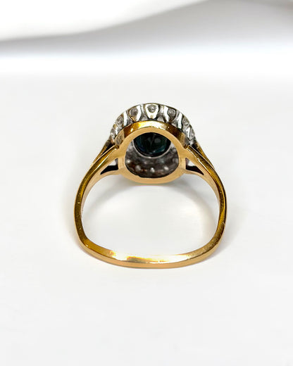 Marguerite Sapphire Ring 1.40 carat &amp; Diamonds 4.53g "Stéphanie"