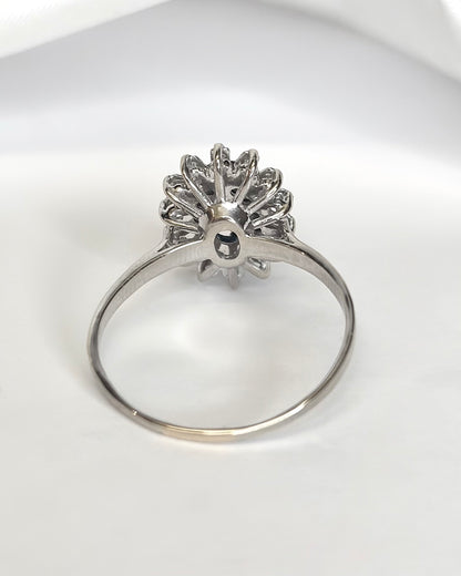 Bague Marguerite Saphir 1.50 carat &amp; Diamants "Laure"