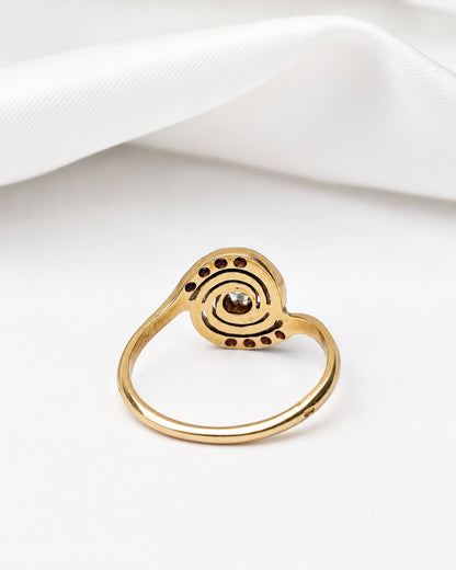 Bague Tourbillon Art Déco Diamants "Clémence"