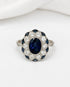 Bague Style Art-Déco Saphirs 1.51 carat & Diamants 0.30 carat "Nalia" - Elliade Paris