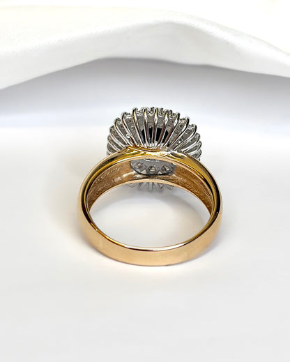 Bague Marguerite Saphir 3.10 carats &amp; Diamants 0.84 carat 7.92g "Josepha"