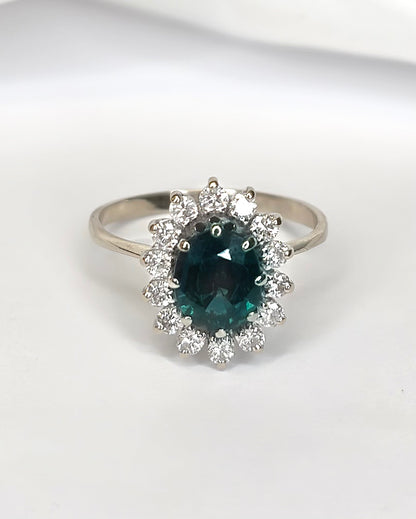 Bague Marguerite Saphir 2.02 carats &amp; Diamants 0.42 carat "Valérianne"