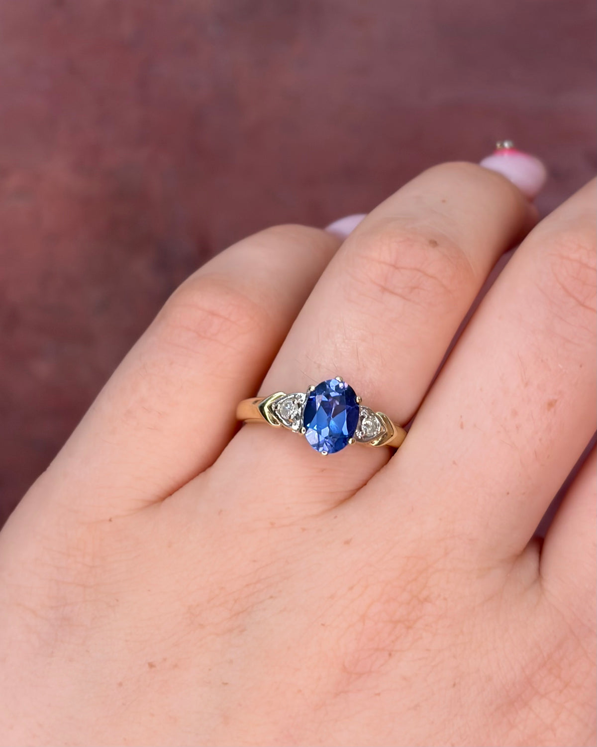 “Ambre” 1.50-carat Tanzanite &amp; Diamond Trilogy Ring