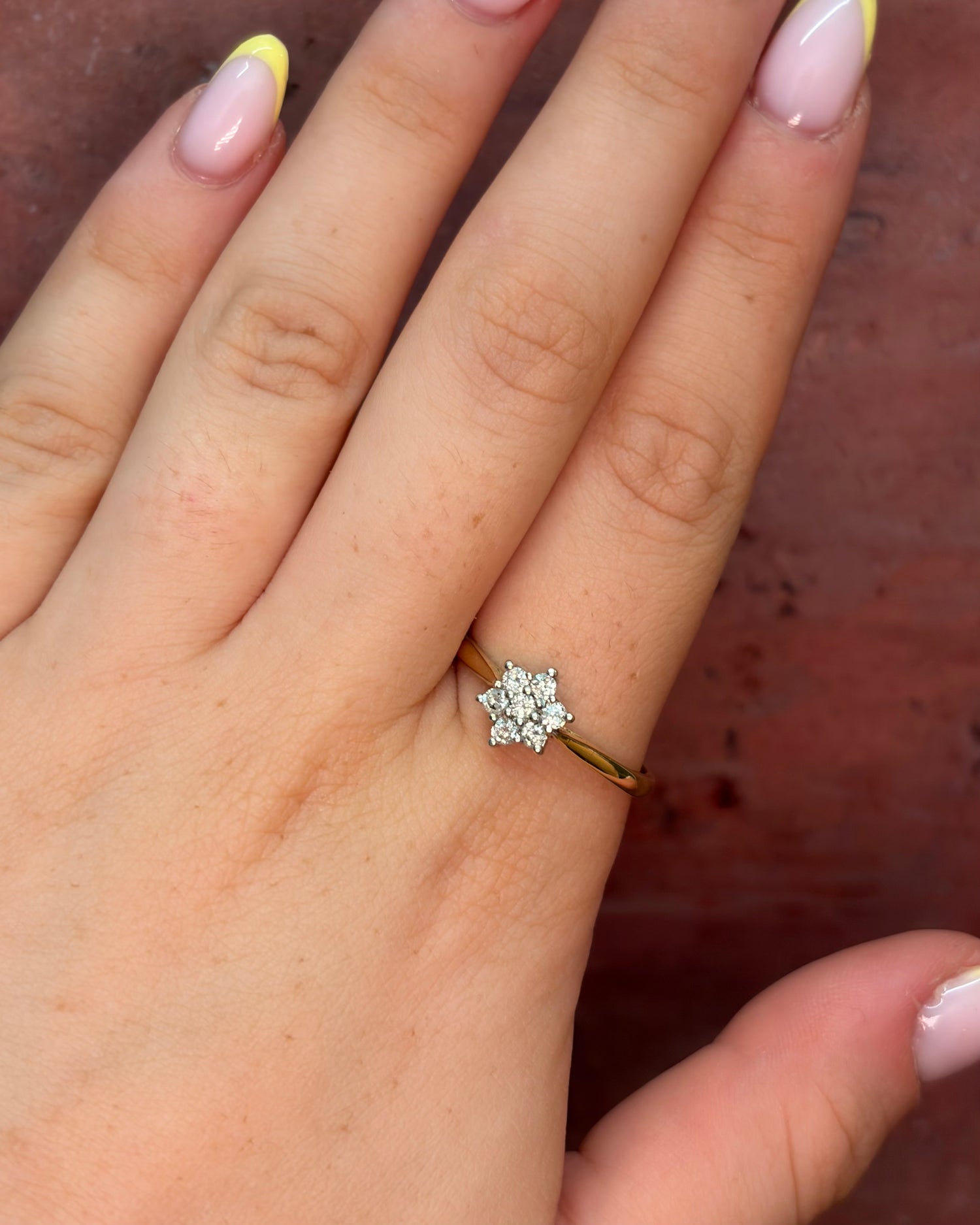 Bague Marguerite Diamants 0.35 carat "Line"