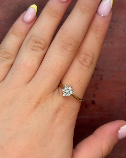 Bague Marguerite Diamants 0.35 carat "Line"