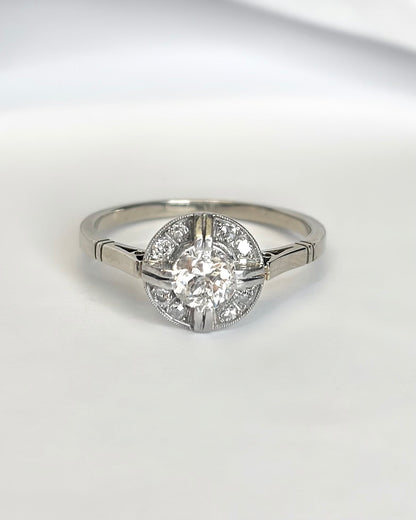 Anillo Art Déco con diamantes de 0,71 quilates "Emilie"