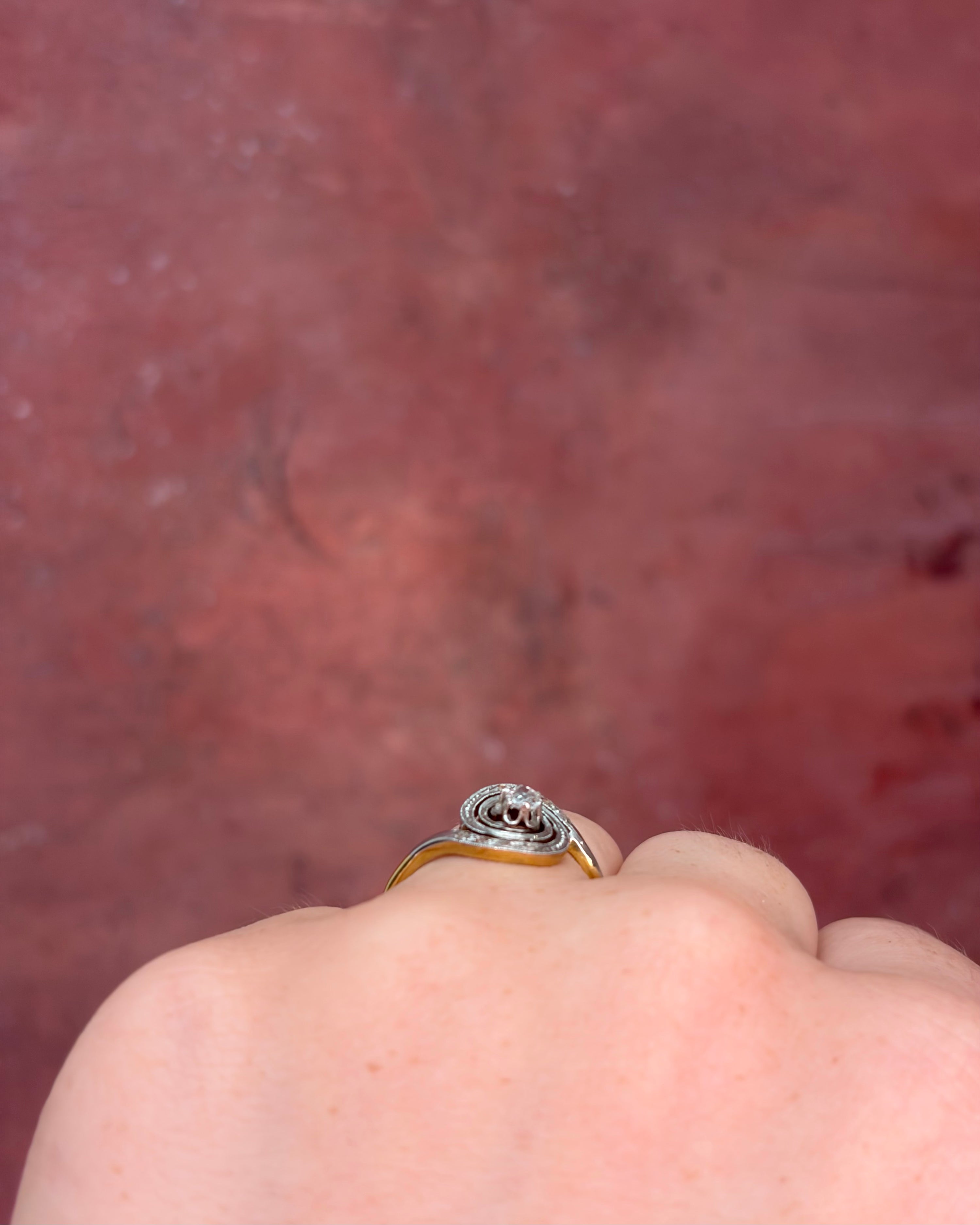 Bague Tourbillon Art Déco Diamants "Clémence"