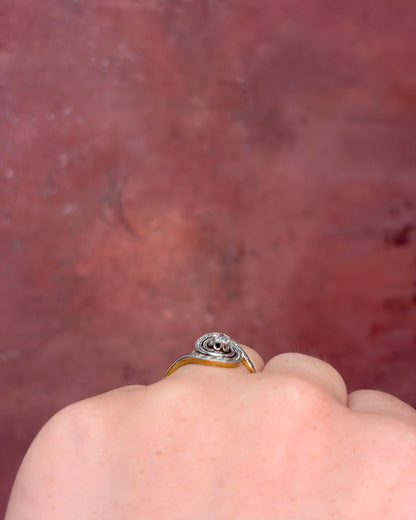 Bague Tourbillon Art Déco Diamants "Clémence"