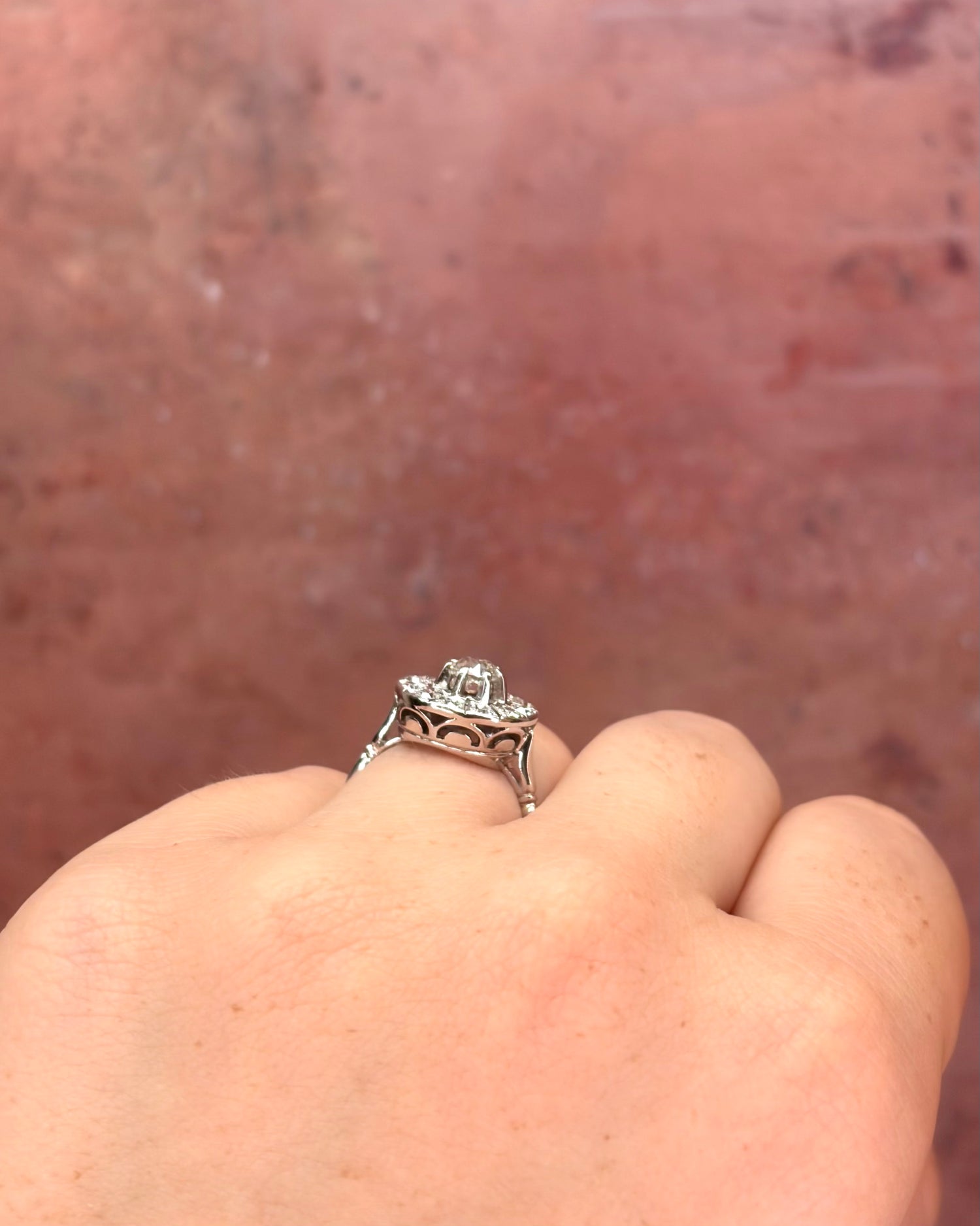 Art Deco Diamond Ring 0.98 carat 4.24g "Jaelle"
