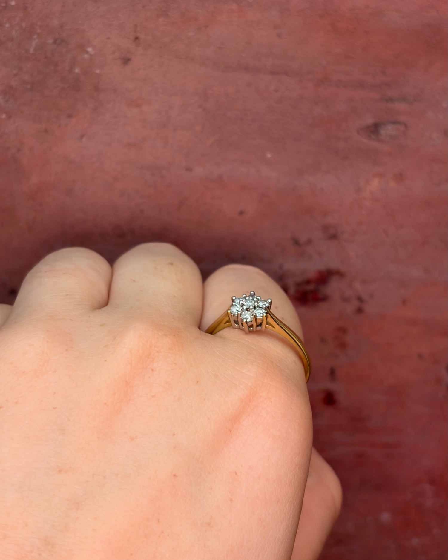 Bague Marguerite Diamants 0.35 carat "Line"