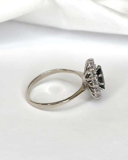 Bague Marguerite Saphir 2.02 carats &amp; Diamants 0.42 carat "Valérianne"