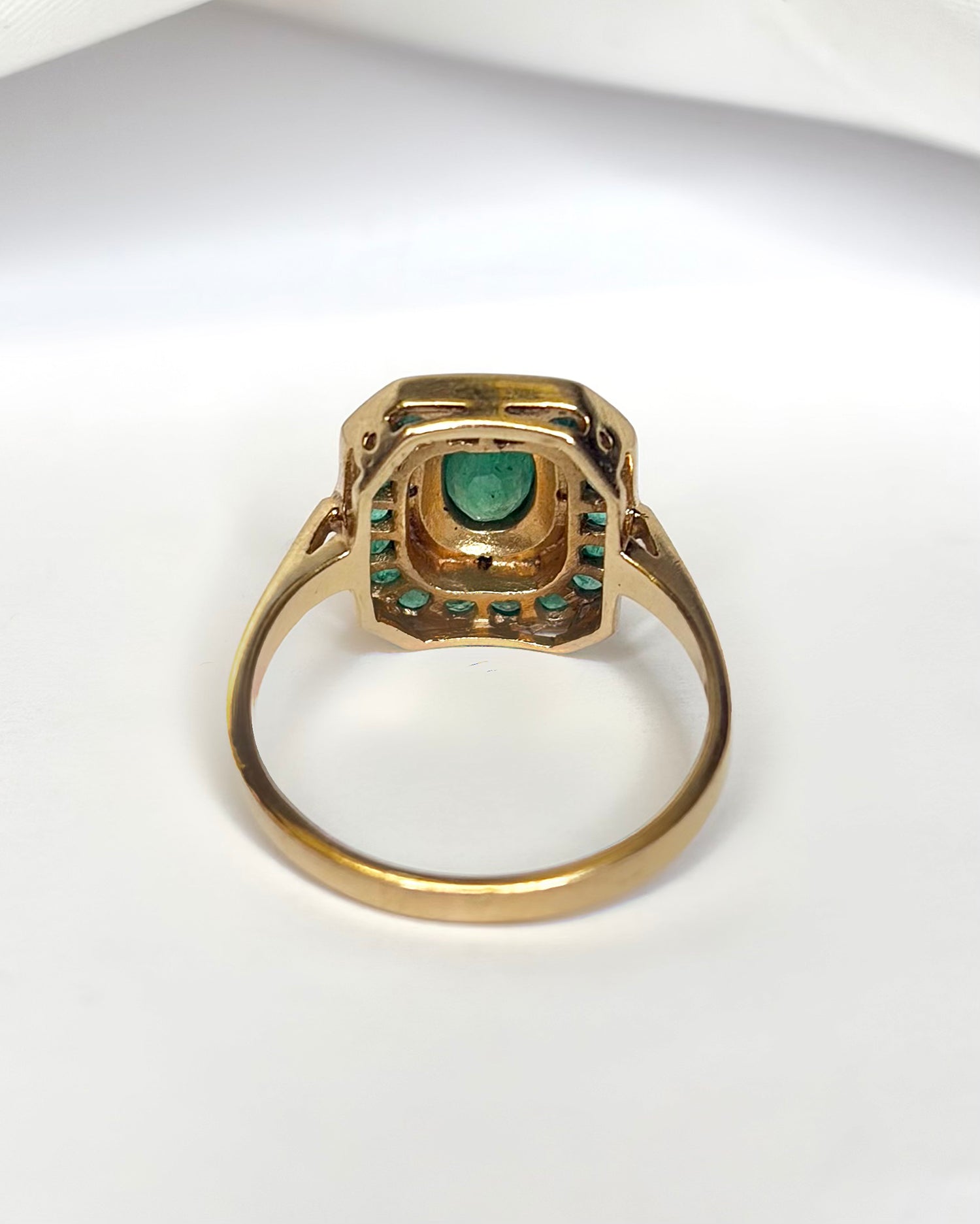 Bague Style Art Déco Émeraudes 1.42 carat &amp; Diamants "Esmeralda"