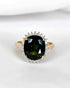 Bague Marguerite Saphir Vert 4.51 carats & Diamants "Carmen" - Elliade Paris