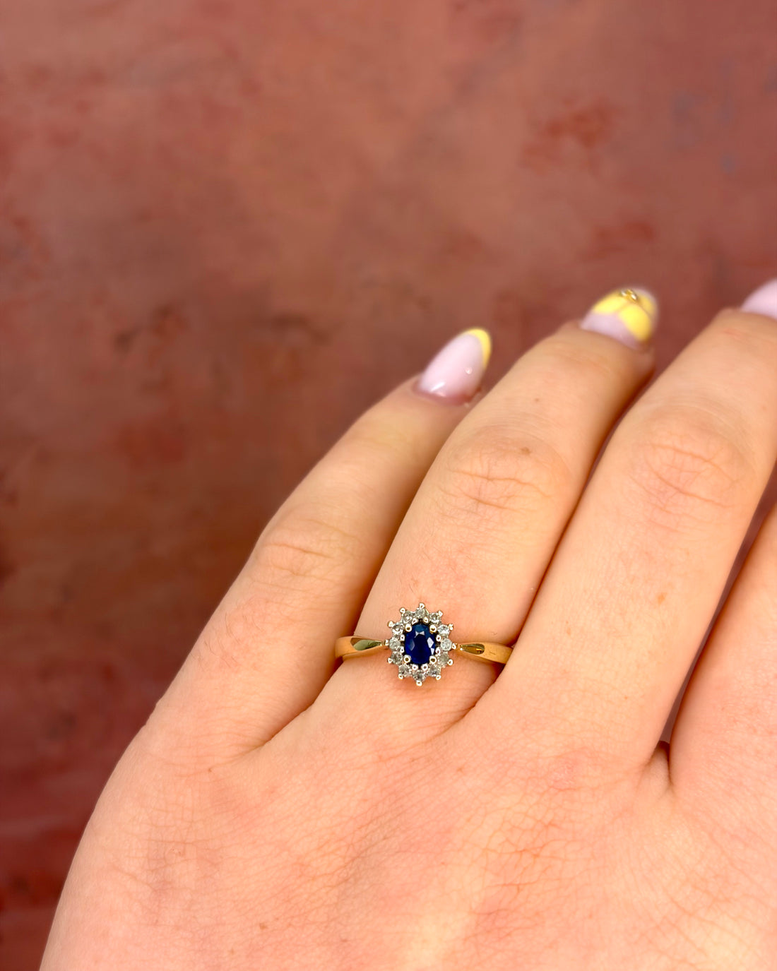 Bague Marguerite Saphir &amp; Diamants "Nina"