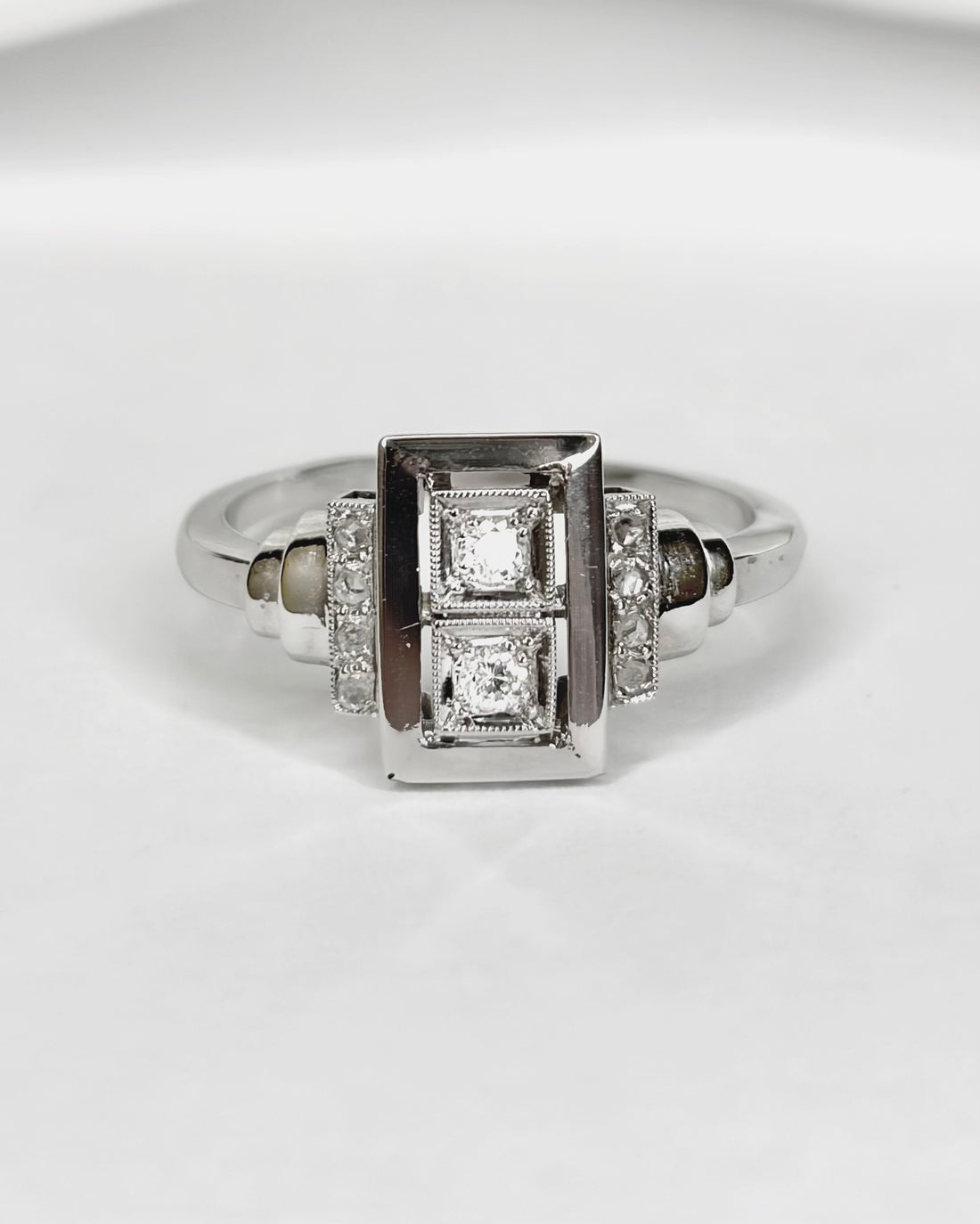 Bague art déco diamants "Noelie" - Lyon - Elliade Paris