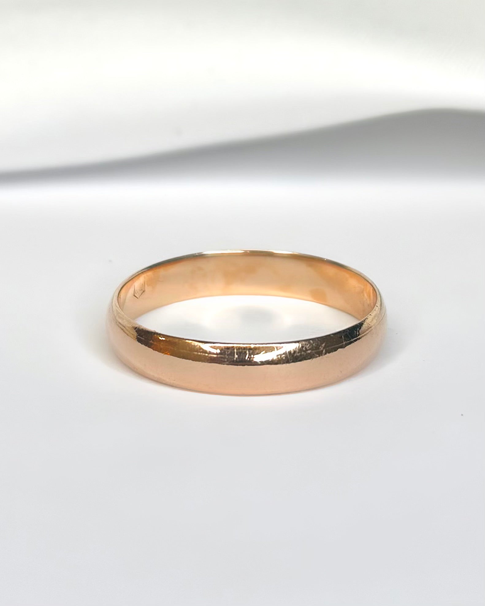 Anillo de alianza de oro rosa 18 quilates 3.5 mm "Rahma"