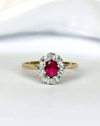 Bague Marguerite Tourmaline 0.40 carat &amp; Diamants "Naya"