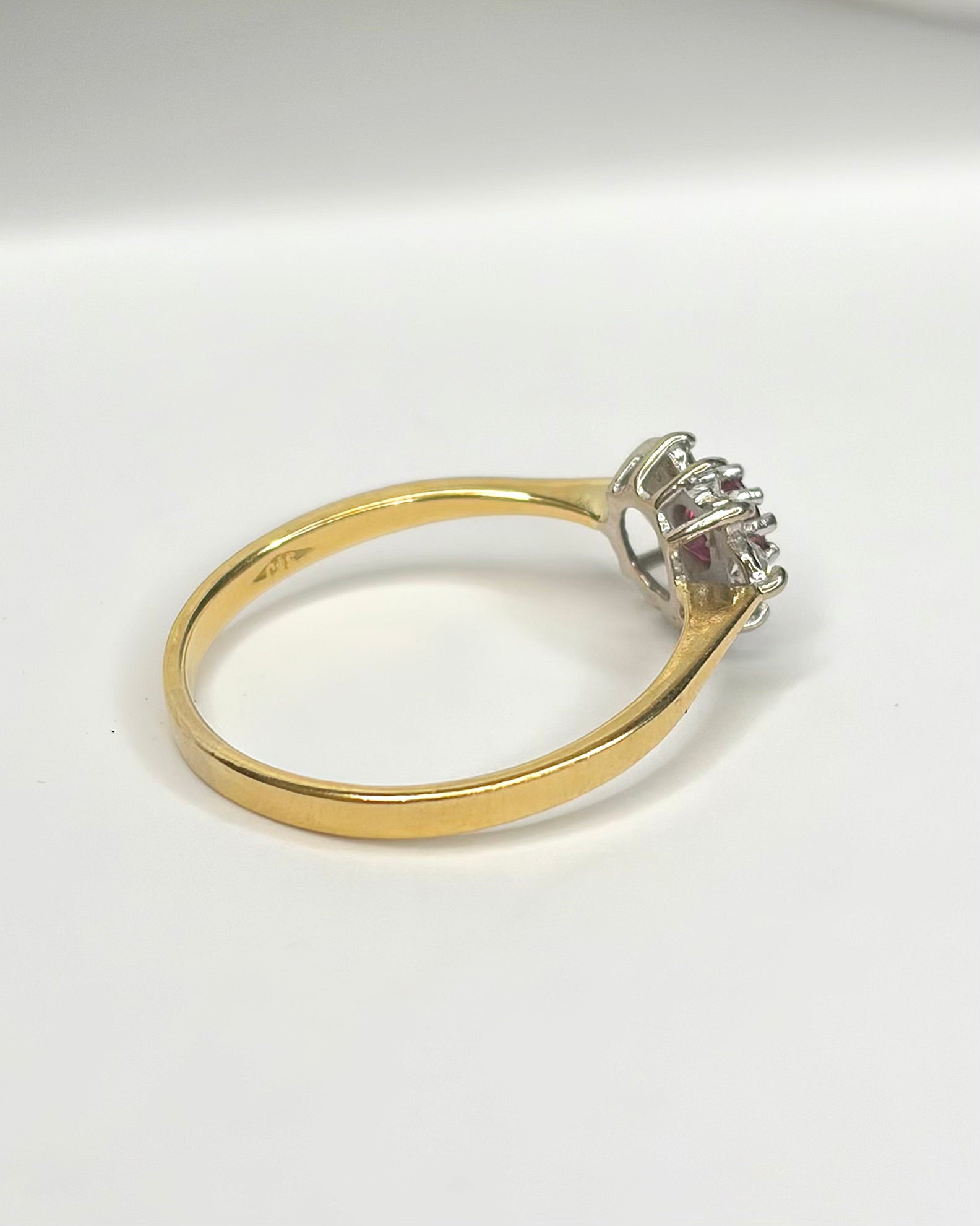 Bague Marguerite Rubis 0.20 carat &amp; Diamant 0.26 carat "Mélissa"