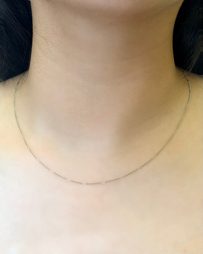 Chaîne Or Gris 18 carats 47 cm "Noella" - Elliade Paris