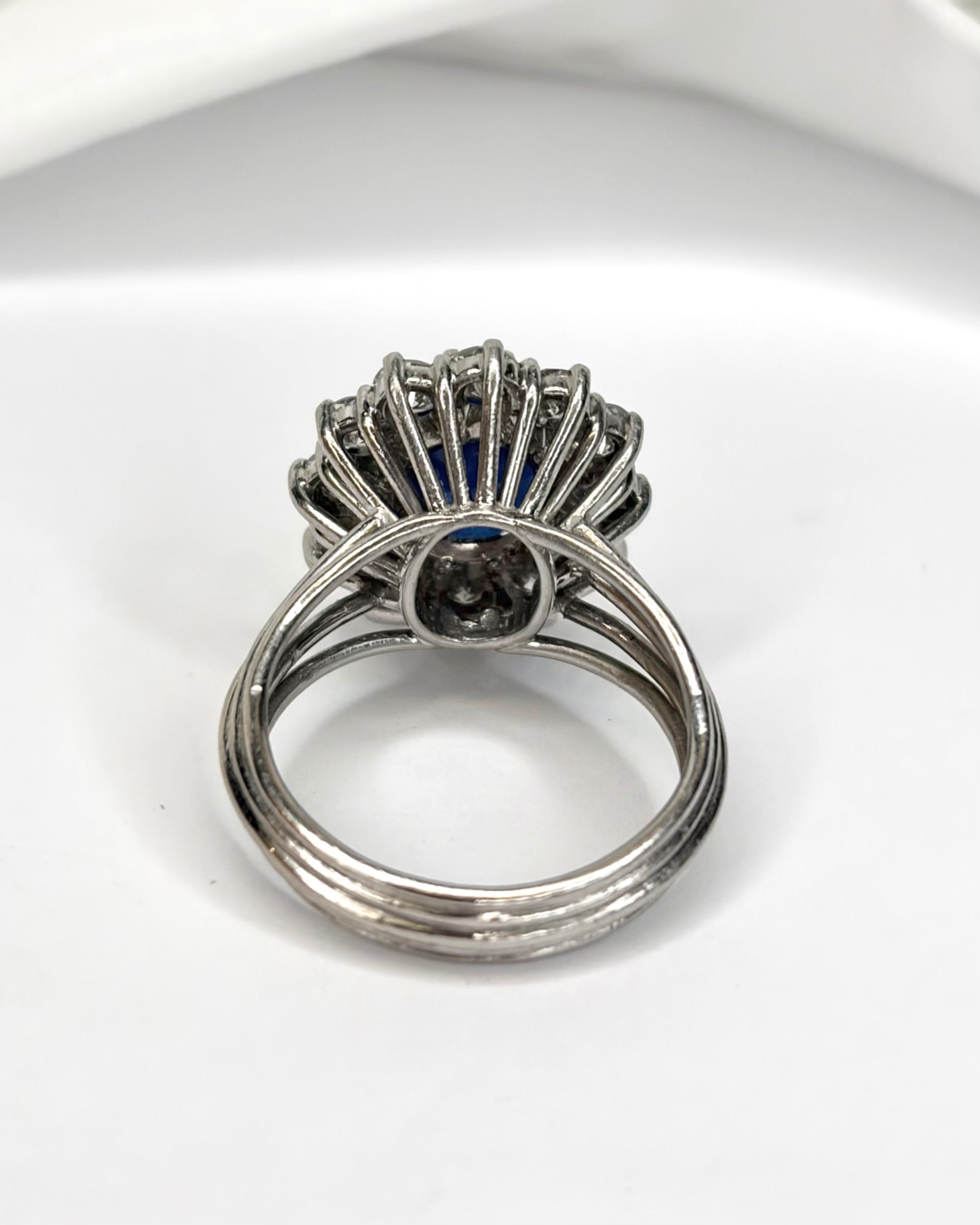 "Dahlia" Marguerite Ring with 4.20 Carat Sapphire &amp; 1.08 Carat Diamonds